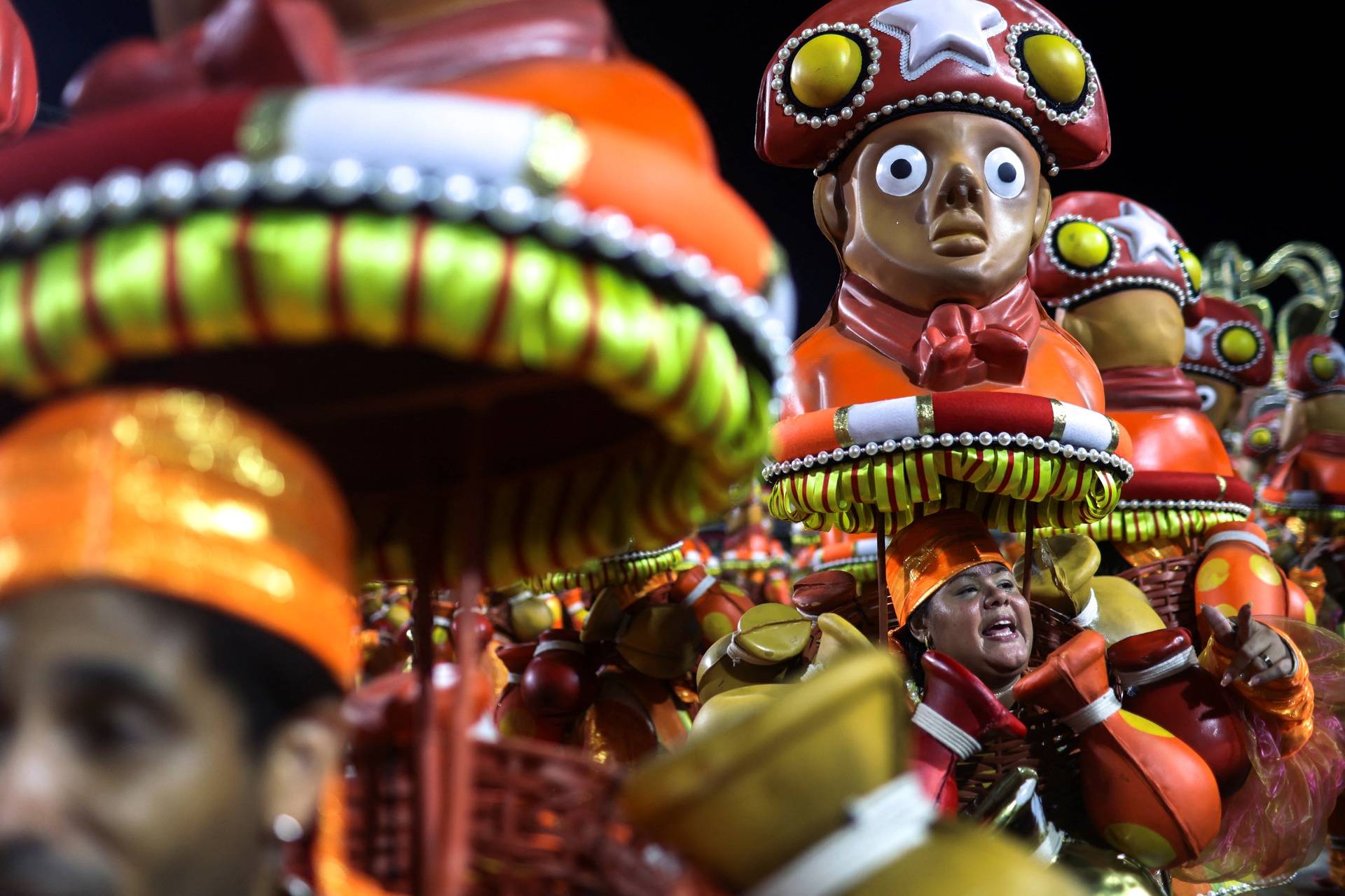 Carnival magic descends on Rio as second night of elite samba schools lights up the Sambadrome, in Rio de Janeiro