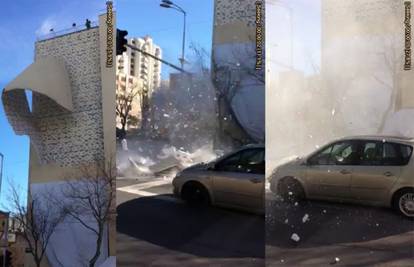 Jaka bura u Dalmaciji odlomila fasadu zgrade i srušila ženu