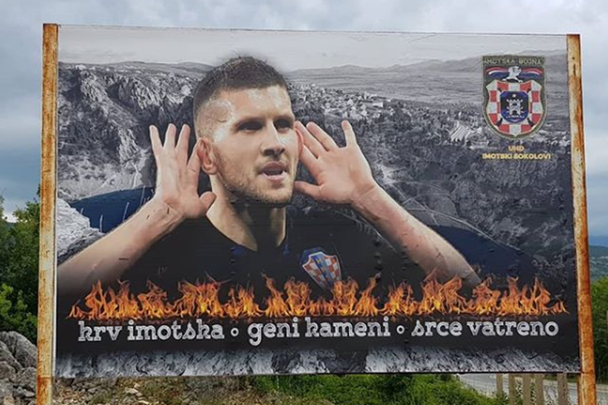 Jumbo plakat u Imotskom za zvijer iz Vinjana - Antu Rebića