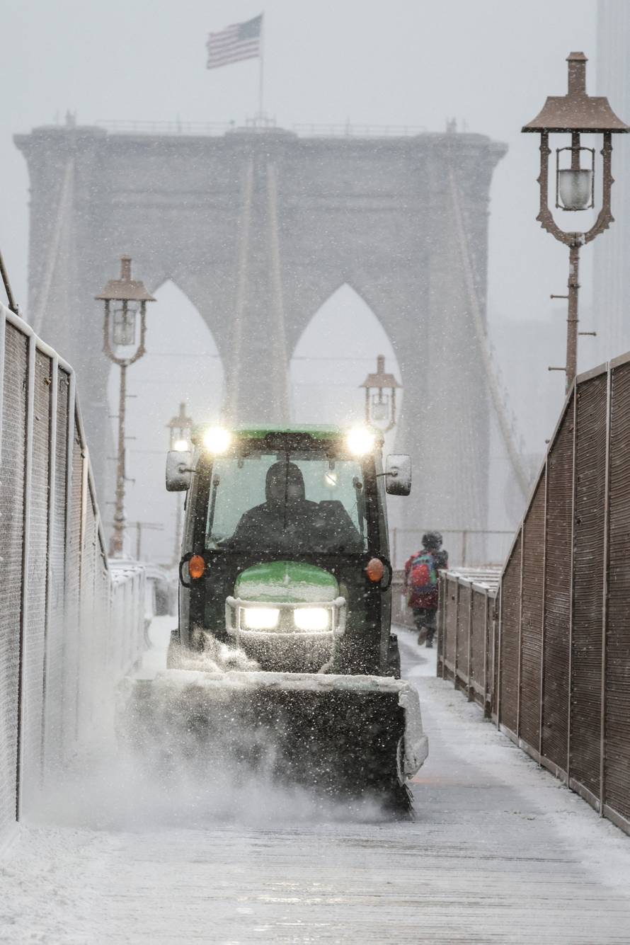 Winter snow storm hits New York City