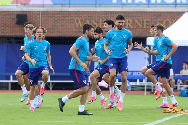 Dallas: Trening hrvatskih nogometnih reprezetativaca uoči utakmice protiv Engleske