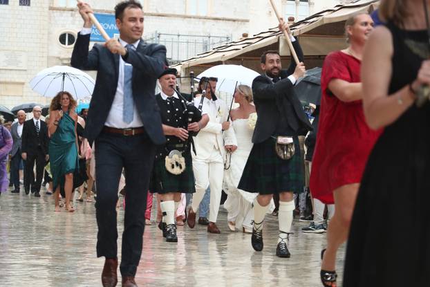 ARHIVA - 2024. Dubrovnik: Vjenčanje Nicole Artukovich i Liama Stewarta u crkvi sv.Ignacija