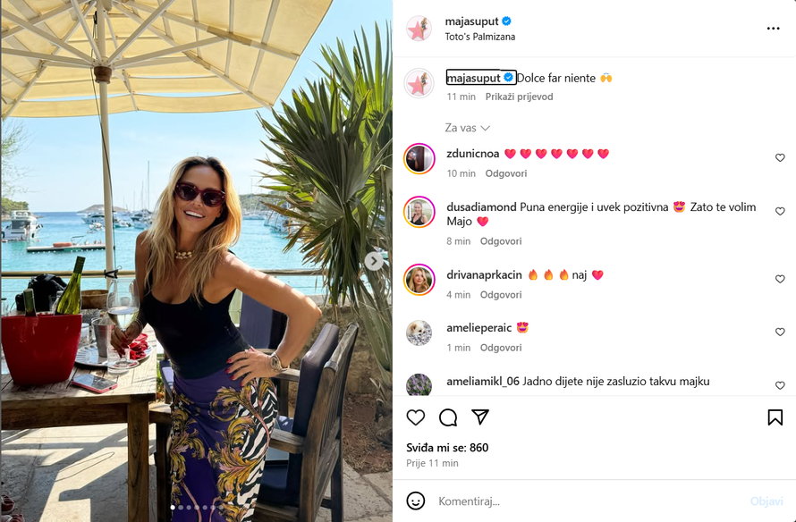 FOTO Prva objava nakon što su izašle fotografije sa Šimom: Maja Šuput otkrila s kim uživa