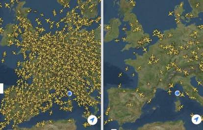 Korona prizemljila avione: Ovo je zračni promet iznad Europe