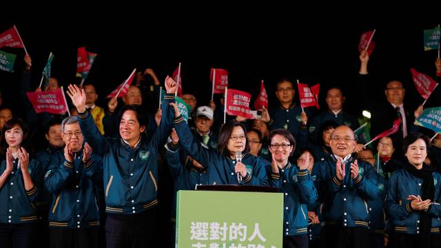 Campaign rally ahead of the elections in Taipei, Taiwan