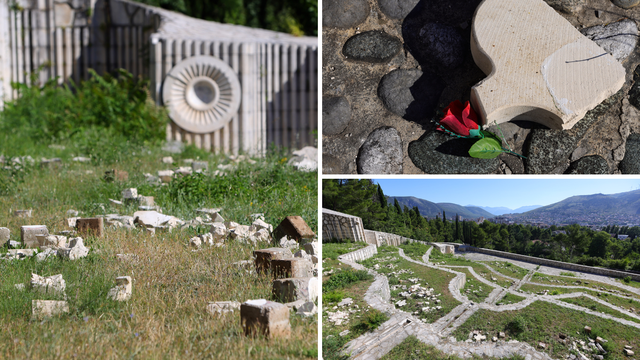 FOTO Devastirali Partizansko groblje u Mostaru: Razbijeno više od 600 spomen-ploča