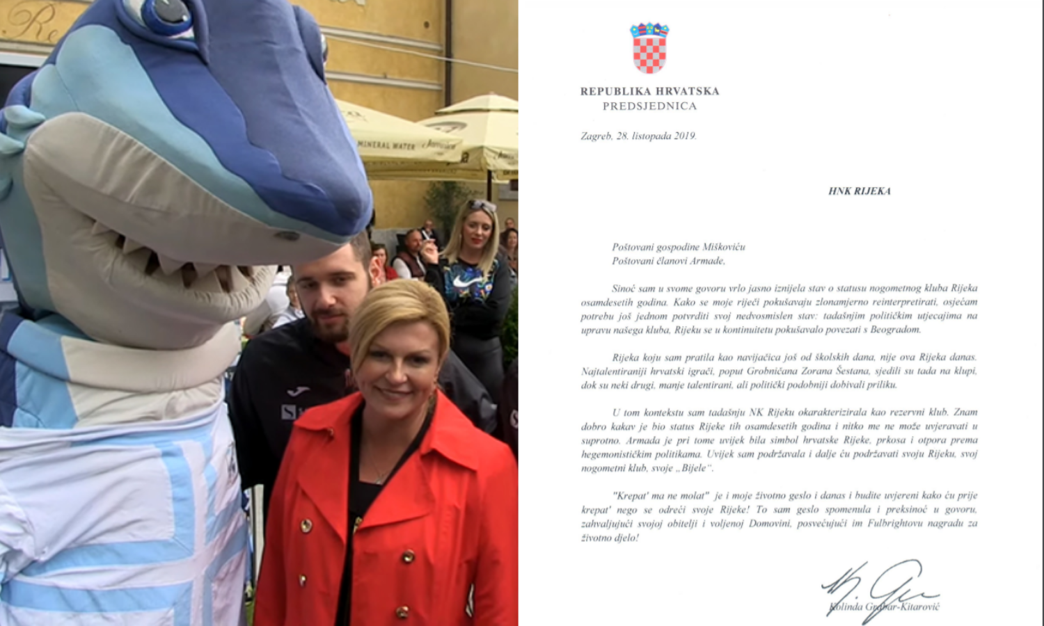 Kolinda se očitovala Miškoviću: Poštovani, krepat ma ne molat!