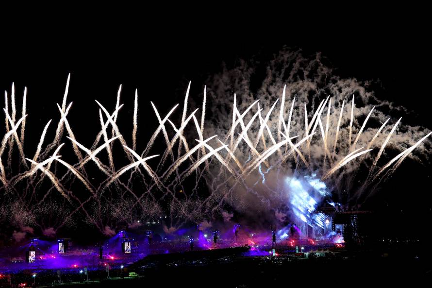 Sinj: Pogled na Hipodrom tijekom koncerta Marka Perkovića Thompsona