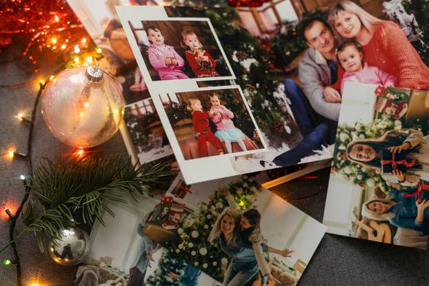 Photos,Of,Family,Against,Christmas,Lights,Decor,Background