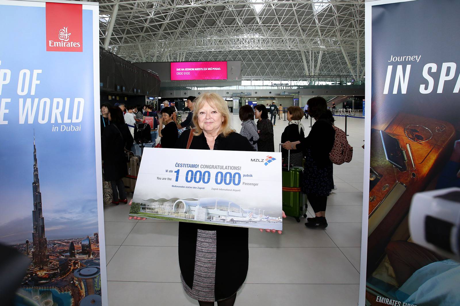 Zračna luka Franjo Tuđman dočekala milijuntu putnicu
