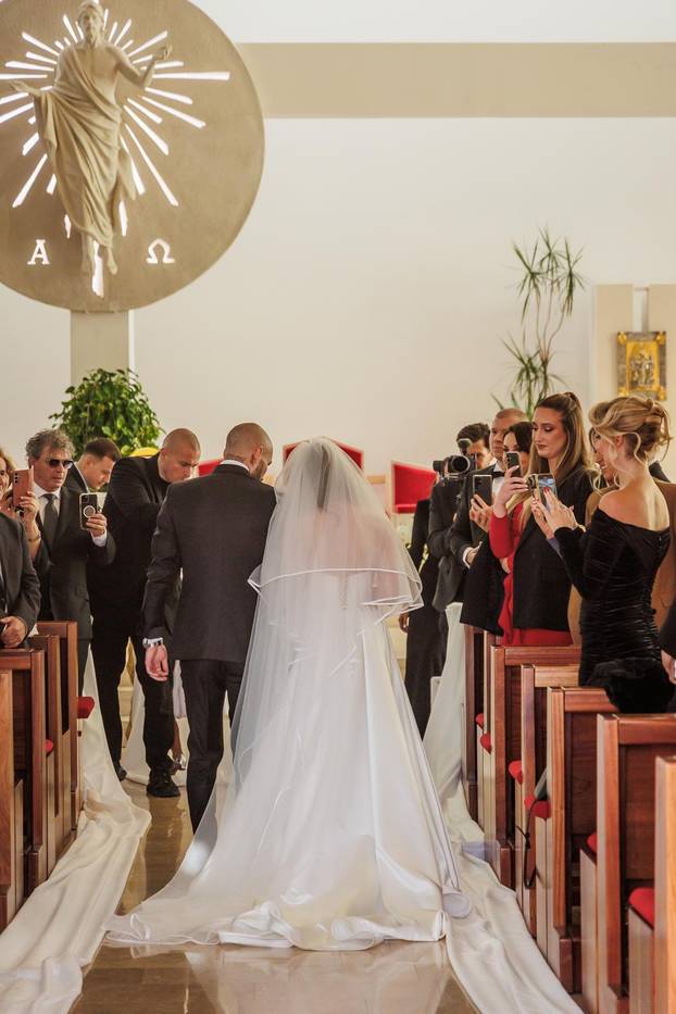 Split: Vjenčanje Hajdukovog nogometaša Anthonyja Kalika i Ivone Glavaš