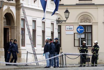 Zagreb: Policijski očevid na Markovom trgu gdje je pucano na policajca