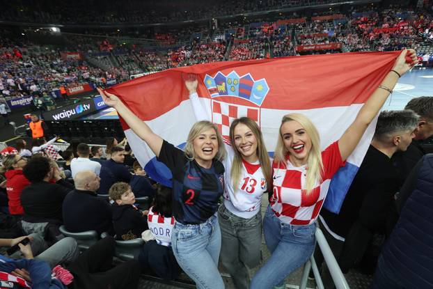 Navijači na utakmici Hrvatske i Islanda na Svjetskom rukometnom prvenstvu 