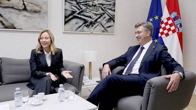 Zagreb: Plenković se sastao s predsjednicom Vlade Talijanske Republike Giorgijom Meloni