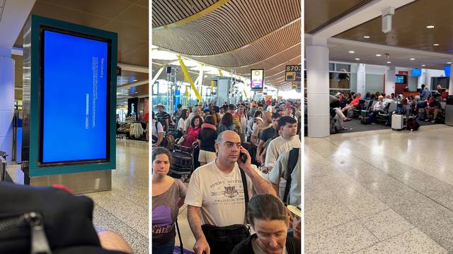 VIDEO Posvuda plavi ekrani, avioni ne lete: Pogledajte kaos u zračnim lukama po svijetu