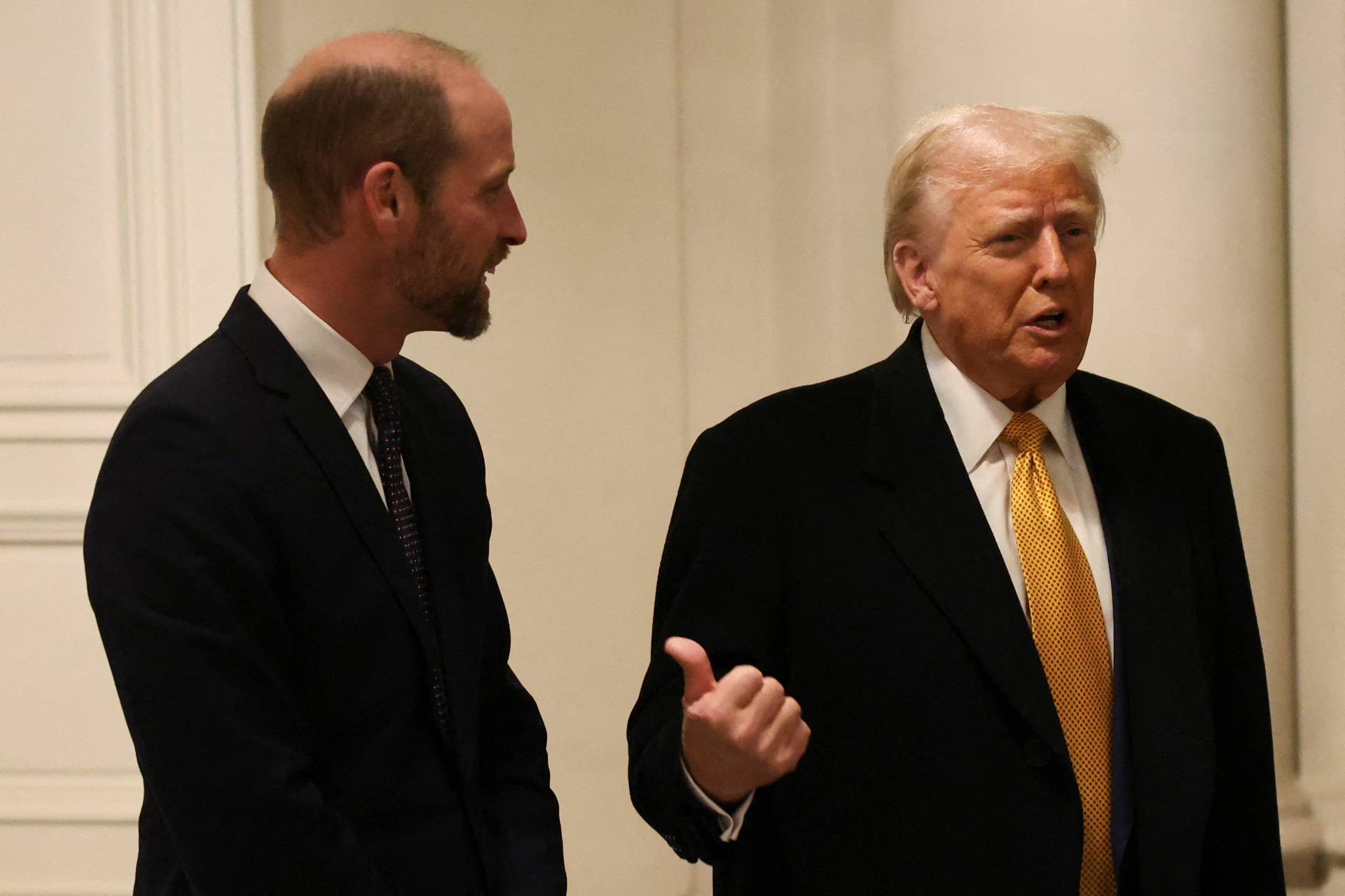 U.S. President-elect Donald Trump meets Britain’s Prince William at the UK Ambassador’s Residence in Paris