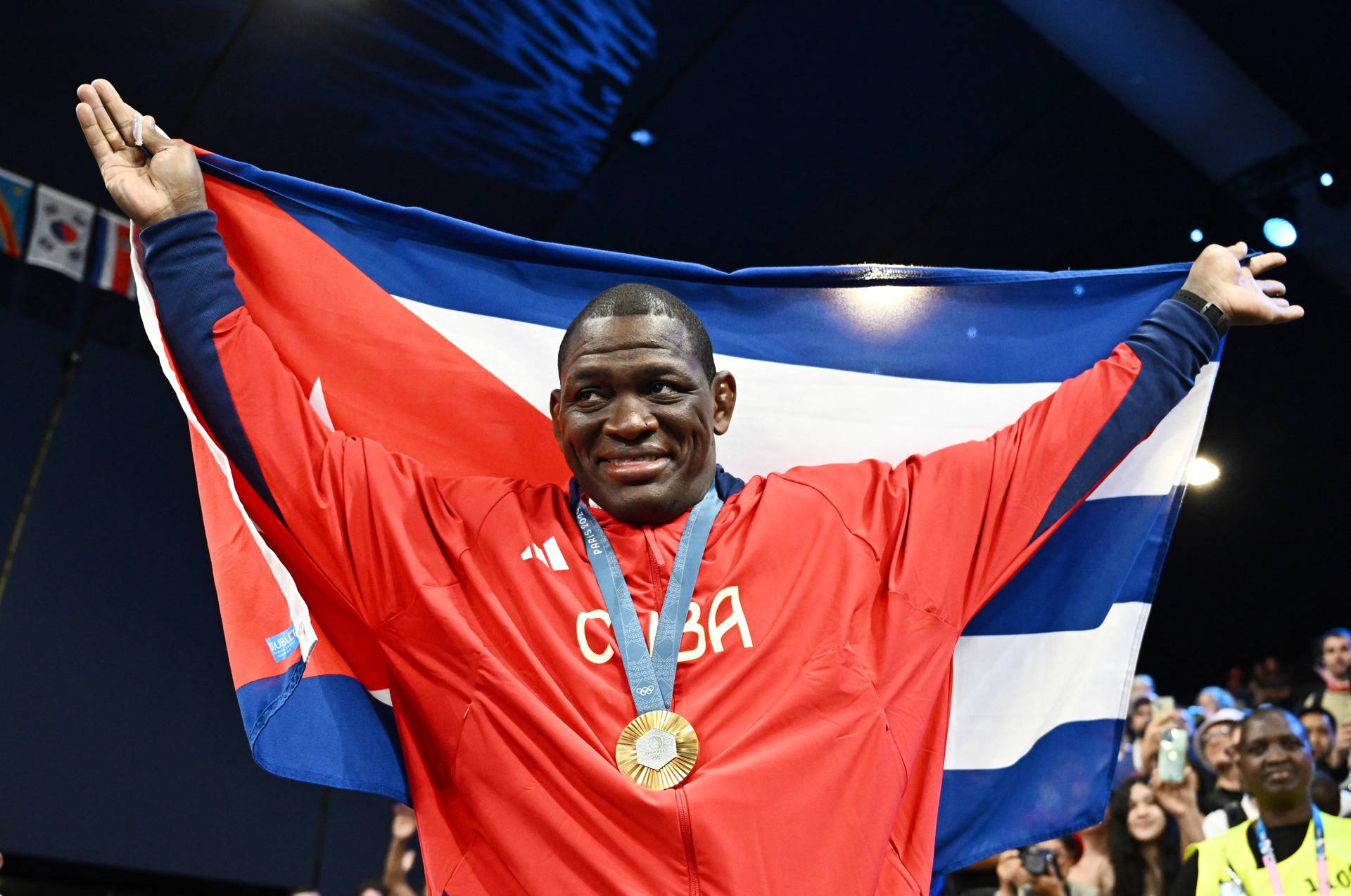 Wrestling - Men's Greco-Roman 130kg Victory Ceremony