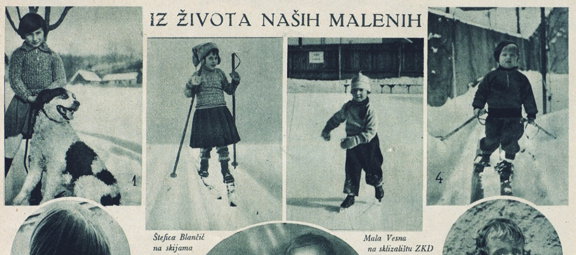 Mališani u snijegu 1935.