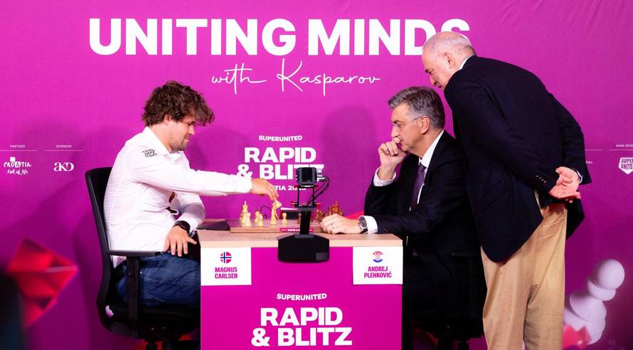 Plenković s Kasparovim izazvao Carlsena: 'Ne pješaka, Andrej!'