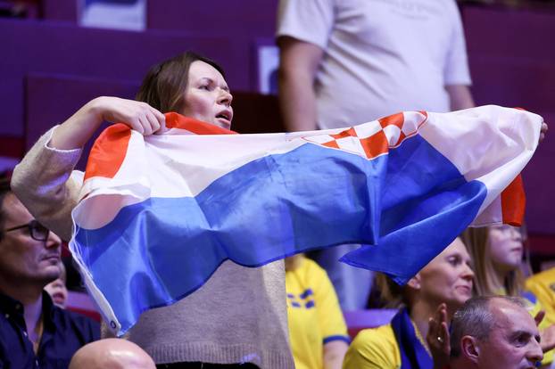 Malmo: Navijači Hrvatske i Mađarske na rukometnoj utakmici EHF prvenstva