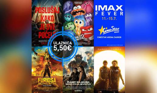 IMAX FEVER od 11. do 15. srpnja s hit filmovima uz povoljniju cijenu!