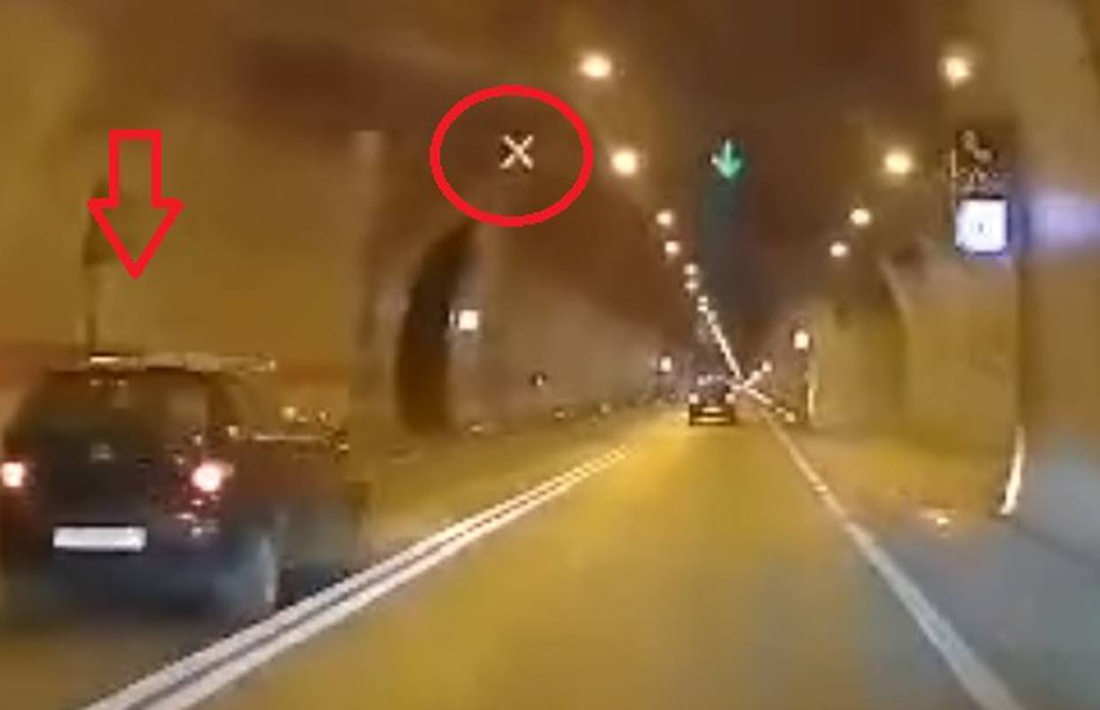 Divljaštvo: U tunelu Sveti Ilija pretjecao kolonu vozila po traci koja je zatvorena za promet