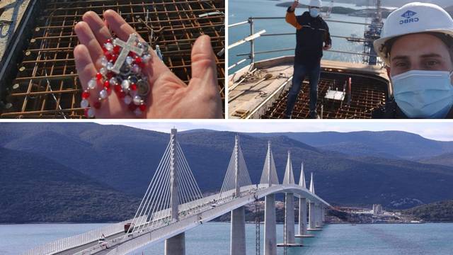 Dvojica inženjera u Pelješki most ugradili krunicu: 'Važne su te male sitnice i ljudi oko nas'