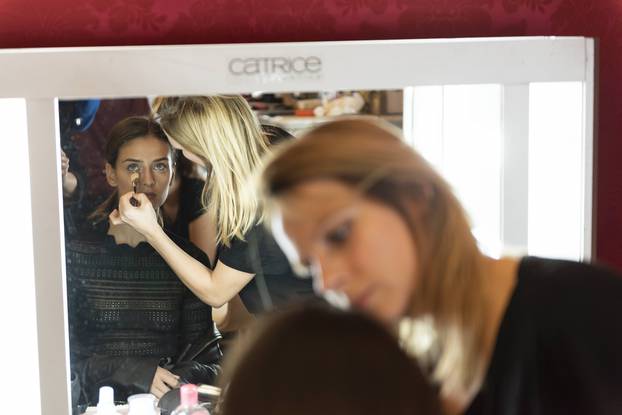 Model at Backstage KAVIAR GAUCHE SS20 Runway during Paris Fashion Week  - Paris, France 27/09/2019