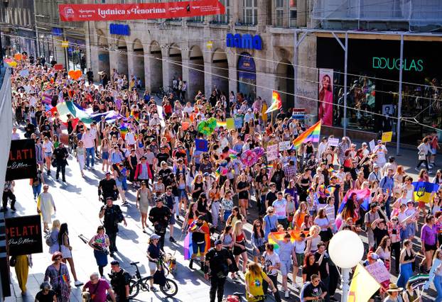 Zagreb: 21. Povorka ponosa pod sloganom "Dajte nam naša četiri zida!"