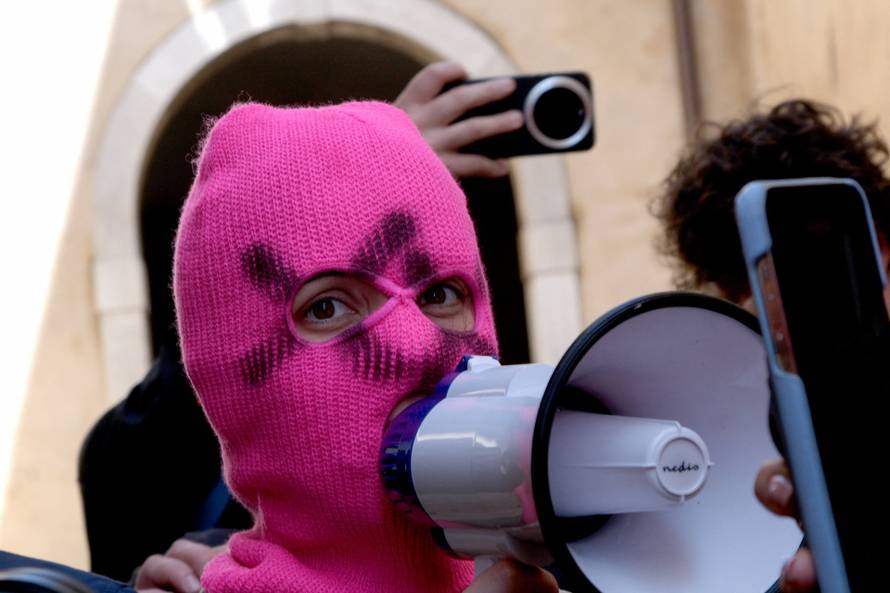Pussy Riot protest at Venice Biennale's International Art Exhibition