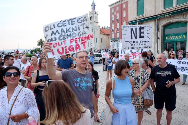 Split: Građani ponovno prosvjeduju protiv broda Moby Drea