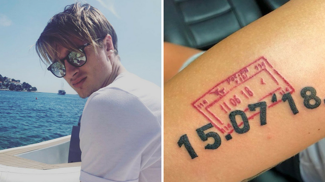 Tin Jedvaj ima nove tetovaže: Na ruci nosi datume prvenstva