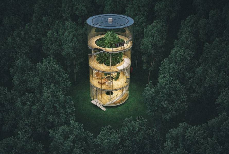 Arhitekt dizajnirao kuću oko ogromnog drveta u Kazahstanu