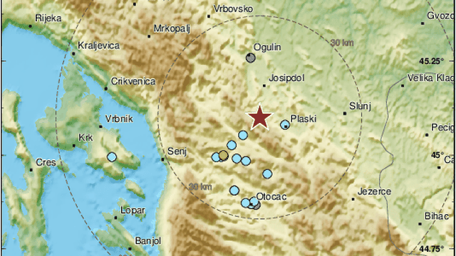Potres magnitude 2,8  uzdrmao područje nedaleko od Otočca