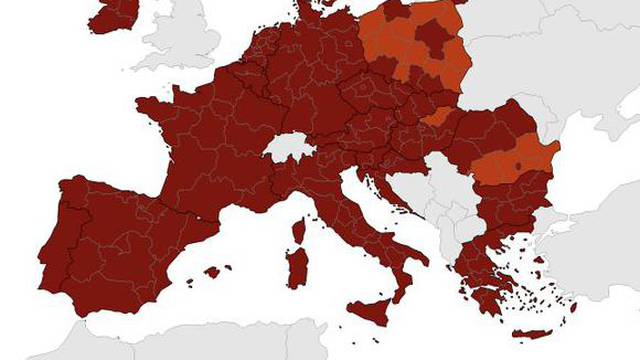 Objavili su novu koronakartu, cijela Europa tamnocrvena