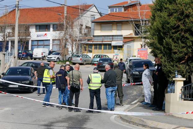 Rescue crews operate outside a night club, following a fire resulting in casualties, in the town of Kocani