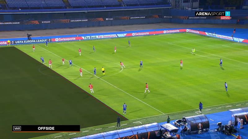 VIDEO Evo zašto su poništili gol Dinamu. Centimetri odlučivali