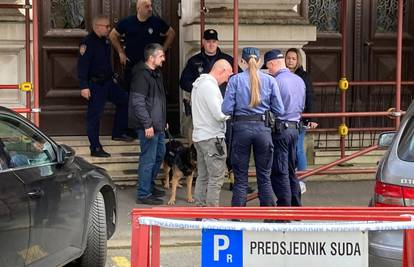Dojava o bombi na Županijskom sudu u Zagrebu: Policajci su ušli s psom i pretražili sve prostorije
