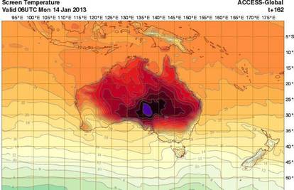 Paklene temperature: Australci uveli novu boju na svoje karte