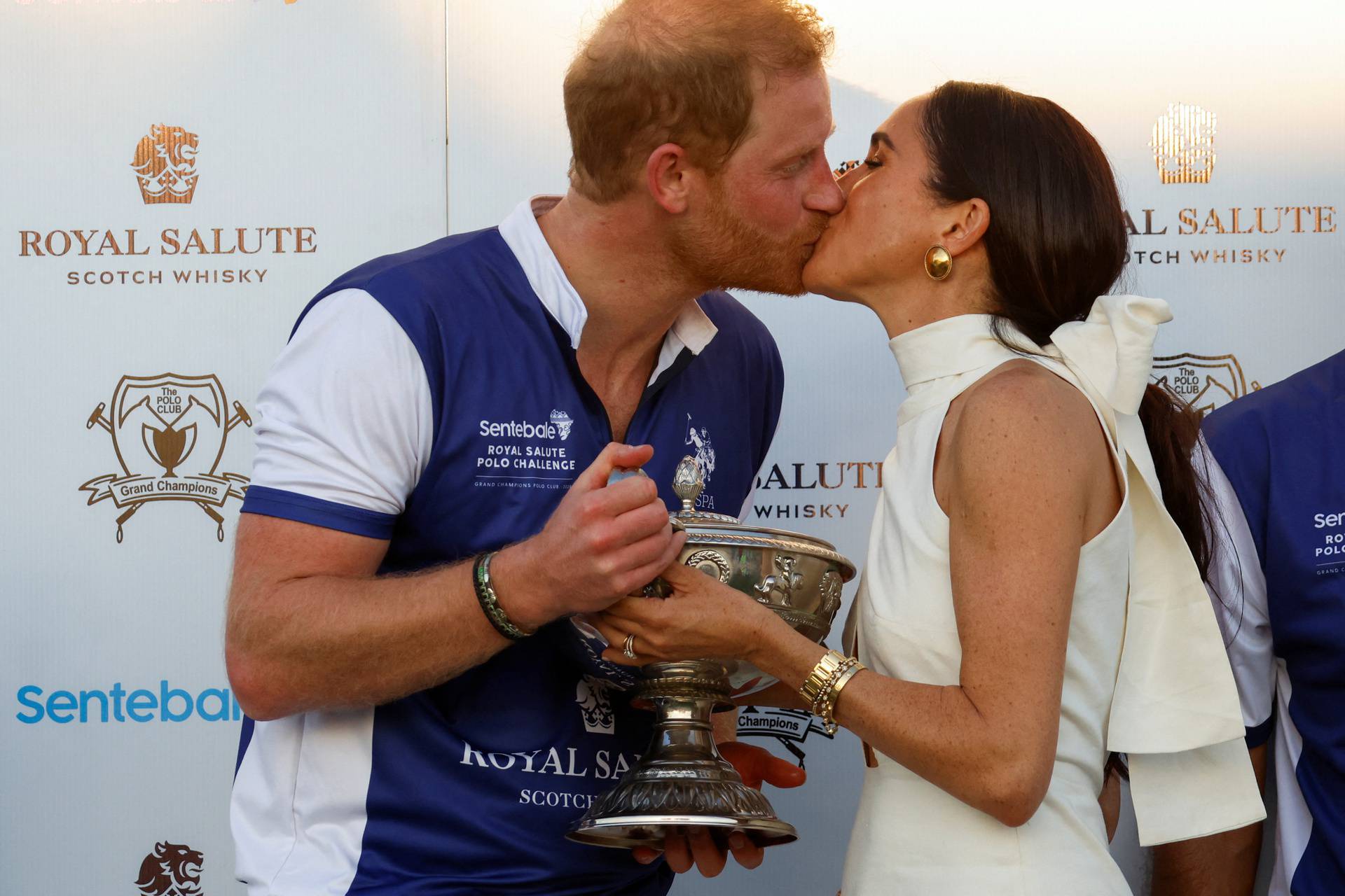 Britain's Prince Harry participates in the Royal Salute Polo Challenge, in Wellington