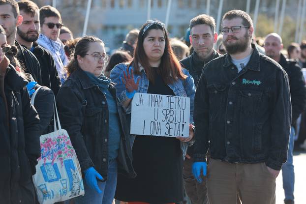 Osijek: Studenti dali podršku kolegama iz Srbije 