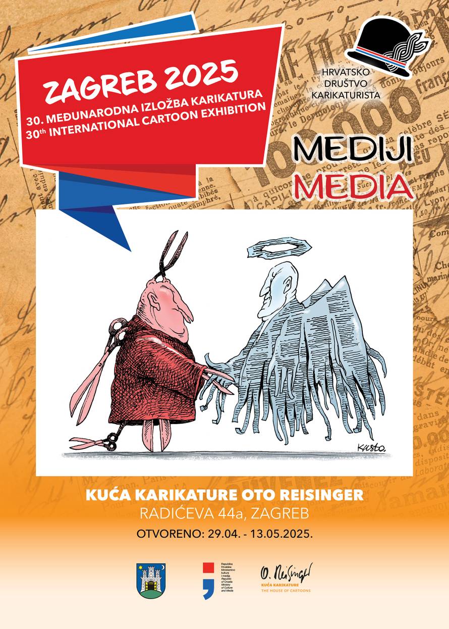 Elita karikaturista izlagat će idućeg utorka u Zagrebu...