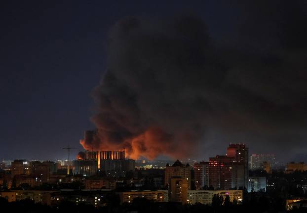 Russian missile strike in Kyiv