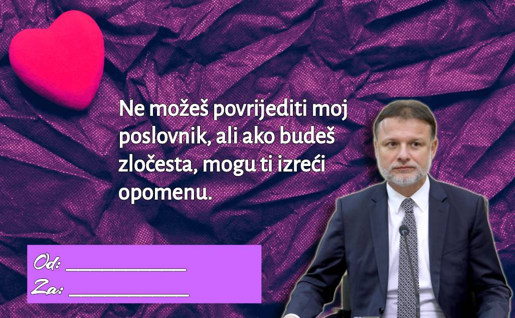 Budi moja prva dama! Čestitaj Valentinovo dragim političarem