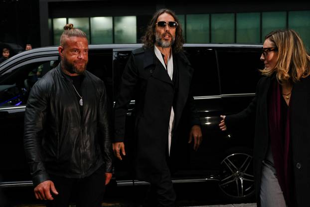British actor and comedian Russell Brand appears at Southwark Crown Court in London
