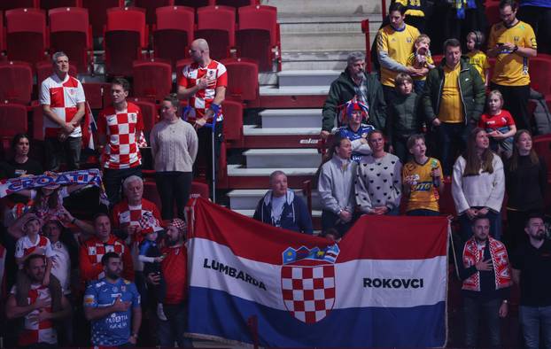 Malmo: Navijači na tribinama prije utakmice Hrvatske protiv Slovenije u drugom krugu EHF Europskog prvenstva