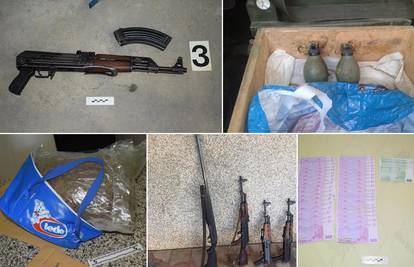 Akcija 'Tebra': Pronašli 6,3 kg 'trave', 'speed', puške, bombe
