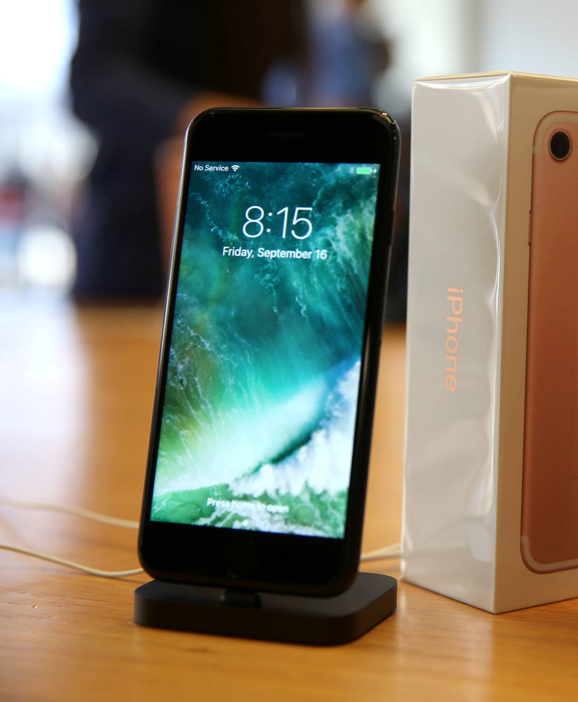 The new iPhone 7 smartphone goes on sale inside an Apple Inc. store in Los Angeles
