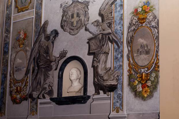Apparent likeness of Italian Prime Minister Giorgia Meloni on an angel fresco painting is covered in Rome