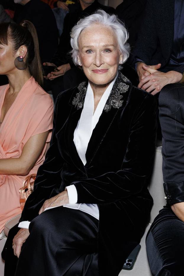 Glenn Close attends GIORGIO ARMANI PRIVE Haute Couture Spring/Summer 2024 Runway during Paris Haute Couture Fashion Week on January 2024 - Paris; France 23/01/2024